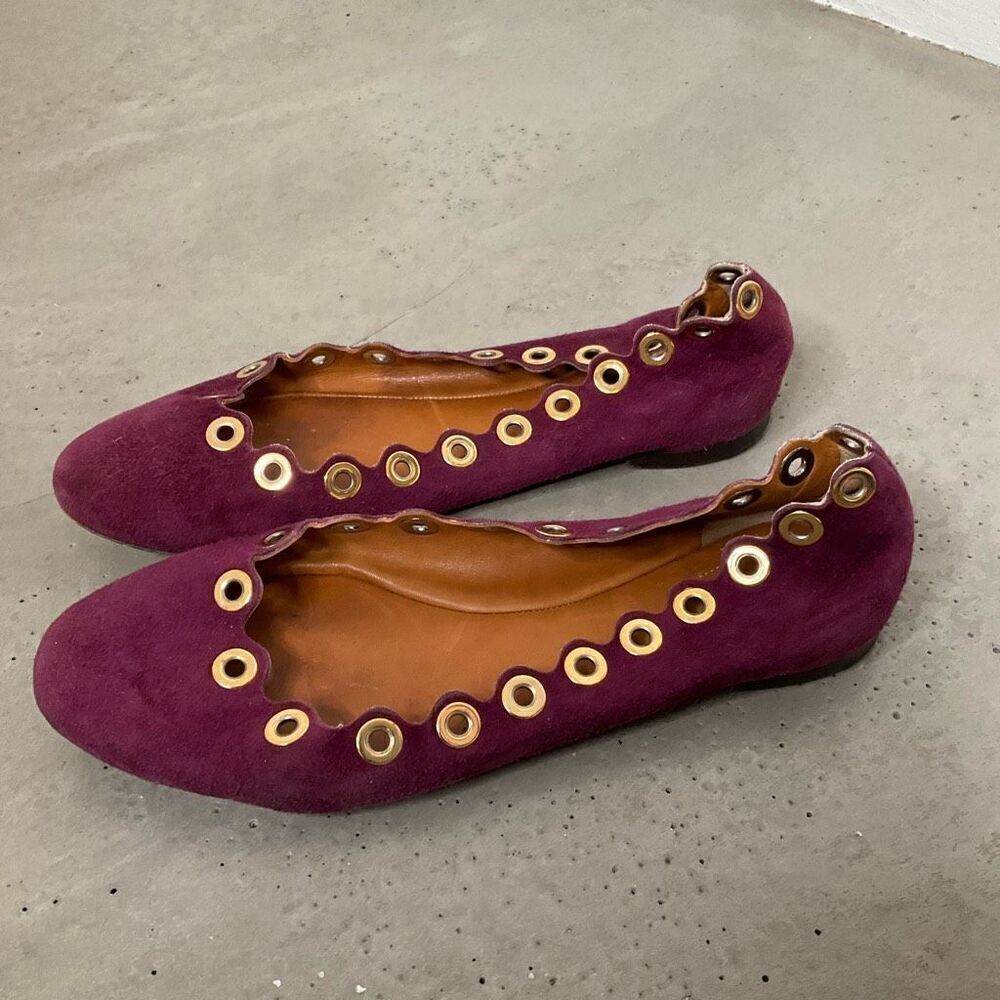 Chloe Suede Flats - Picture 2 of 7